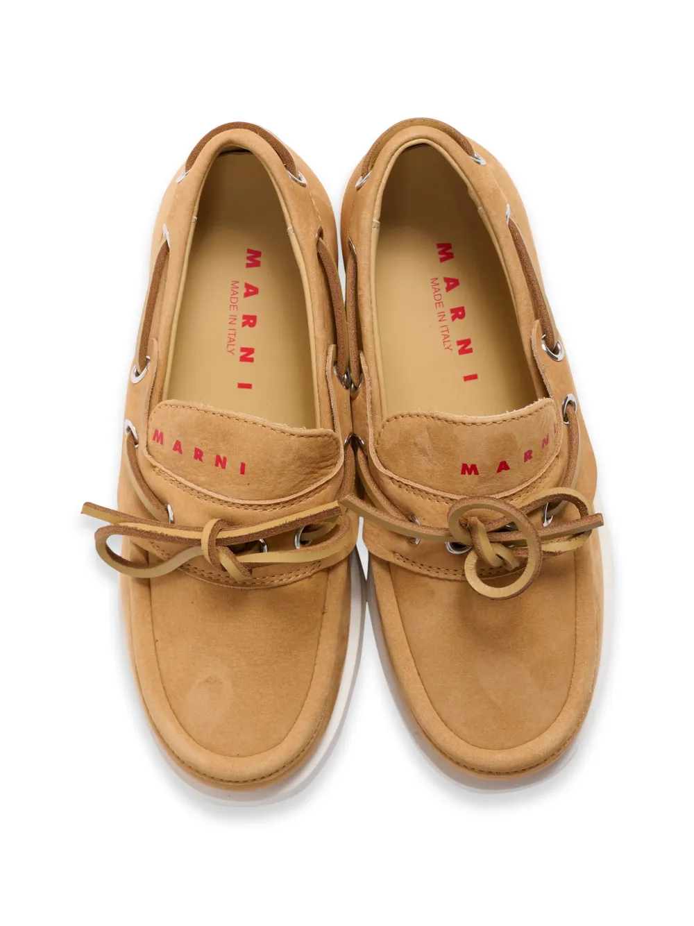 Marni Kids lace-up loafers Beige