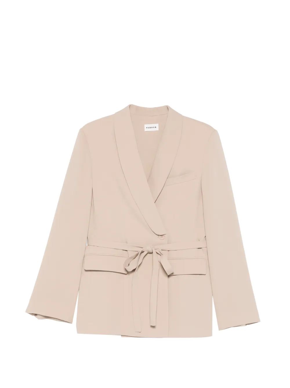 P.A.R.O.S.H. belted double-breasted fitted jacket - Toni neutri