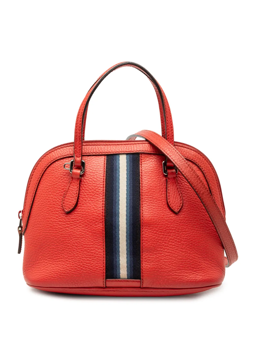 Gucci Pre-Owned 2000-2015 Mini Calfskin Web Dome satchel - Rosso