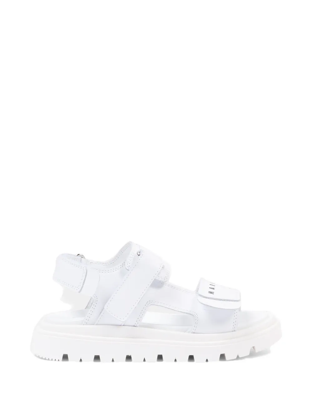 Marni Kids logo-strap sandals Wit