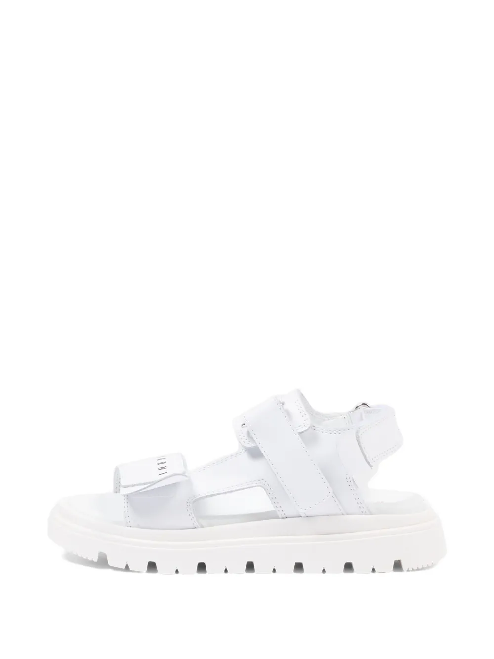 Marni Kids logo-strap sandals Wit