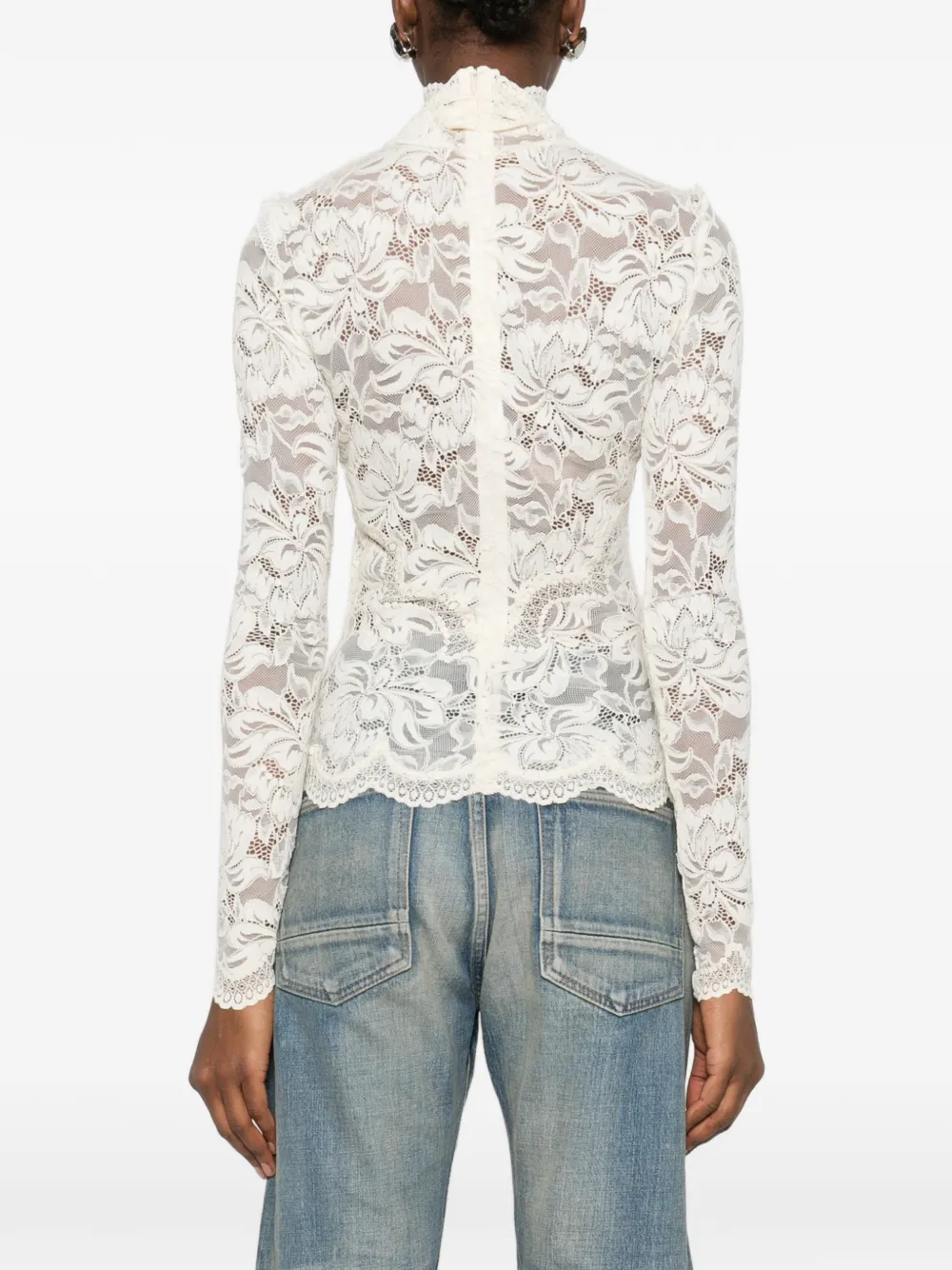 Rabanne Top met col Beige