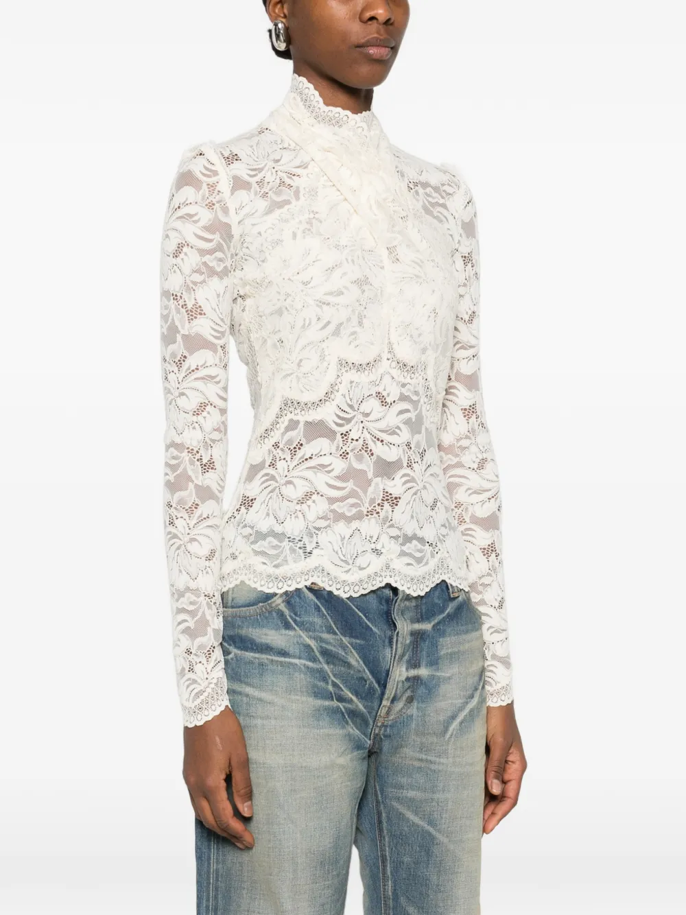 Rabanne Top met col Beige