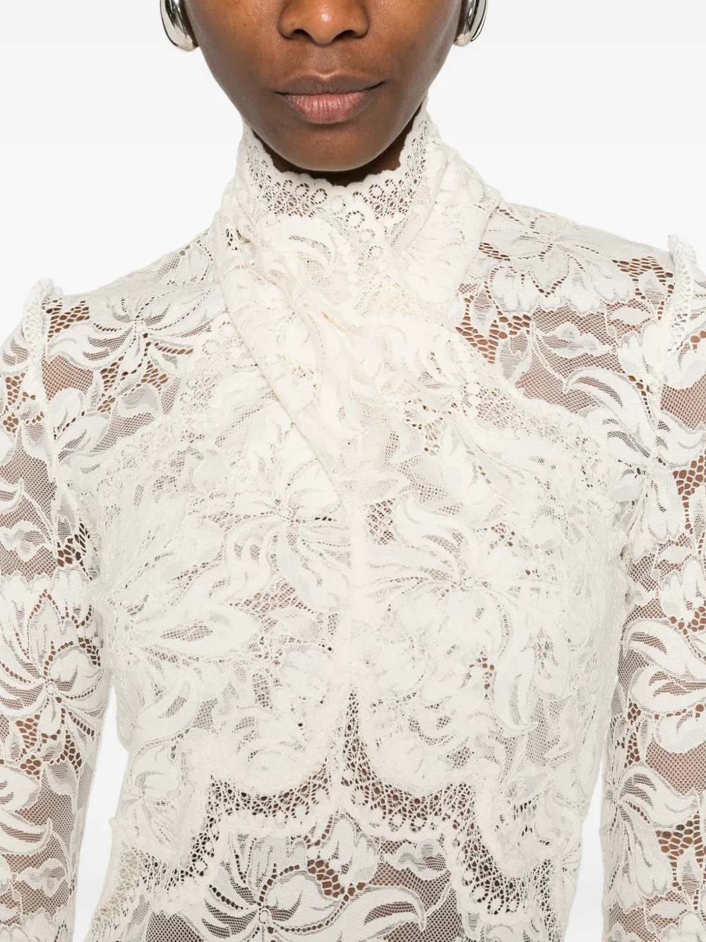Rabanne Top met col Beige