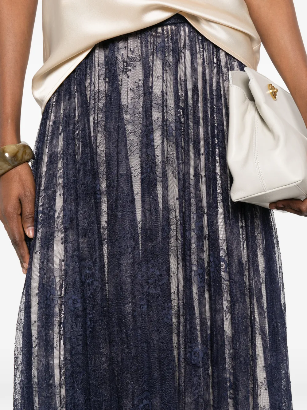 Alberta Ferretti Gelaagde maxi-rok Blauw