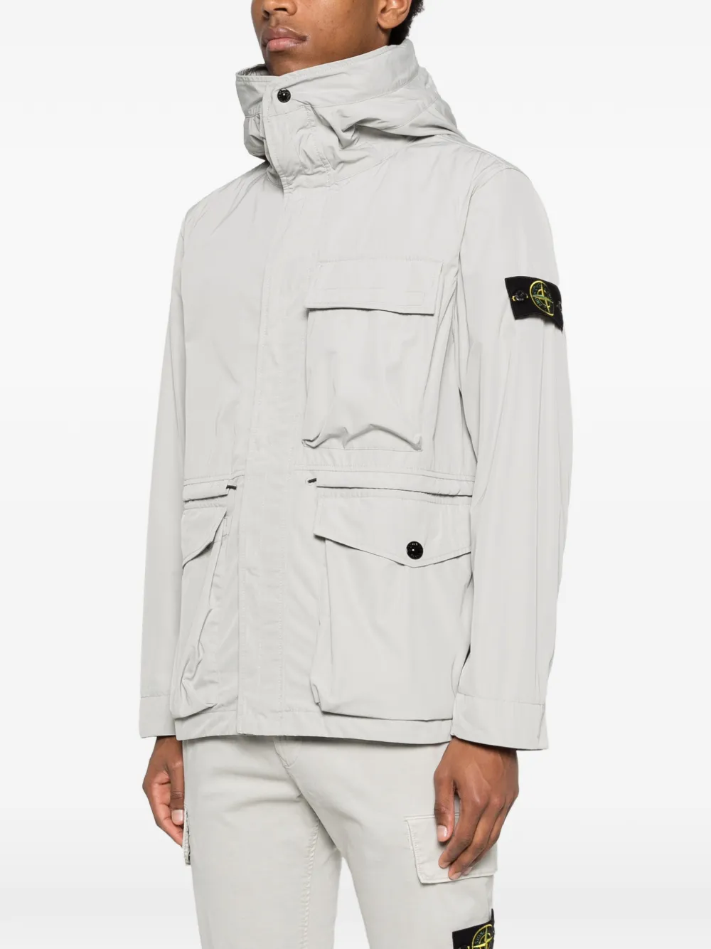 Stone Island Jack met capuchon Grijs