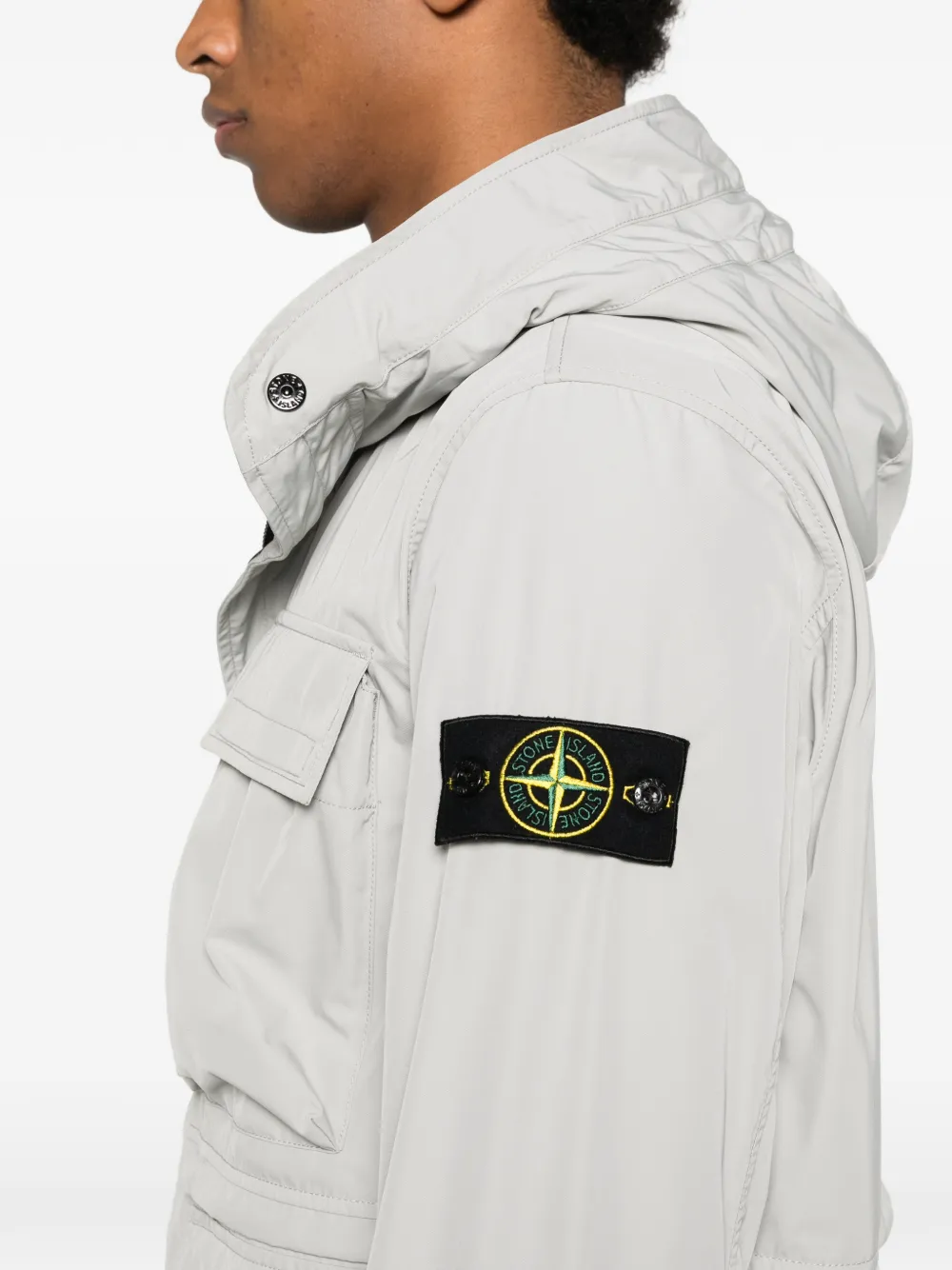 Stone Island Jack met capuchon Grijs