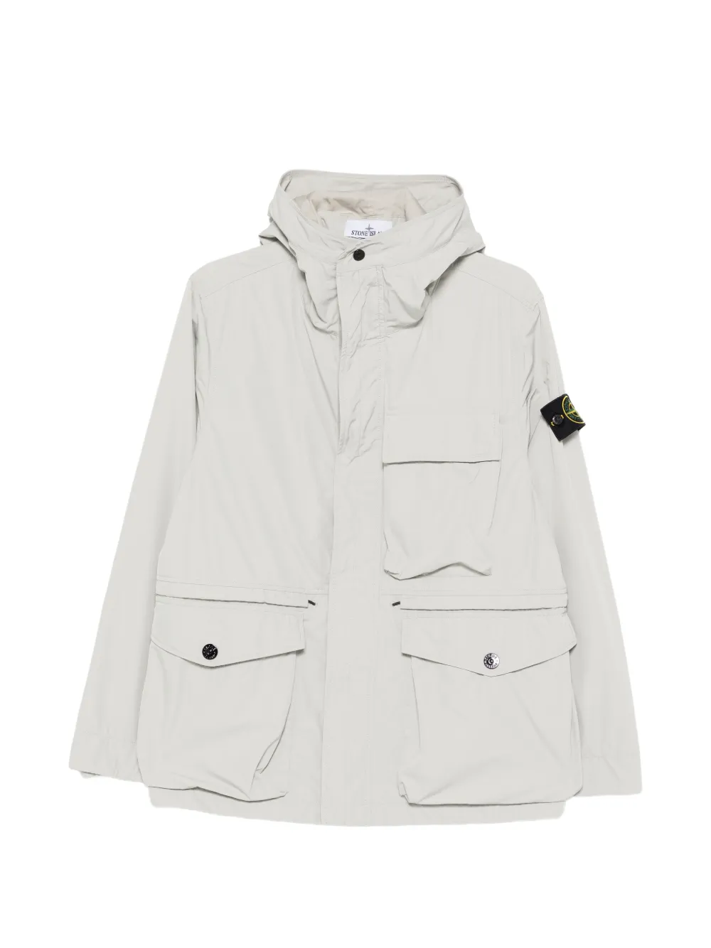 Stone Island hooded chest-pocket jacket - Grau
