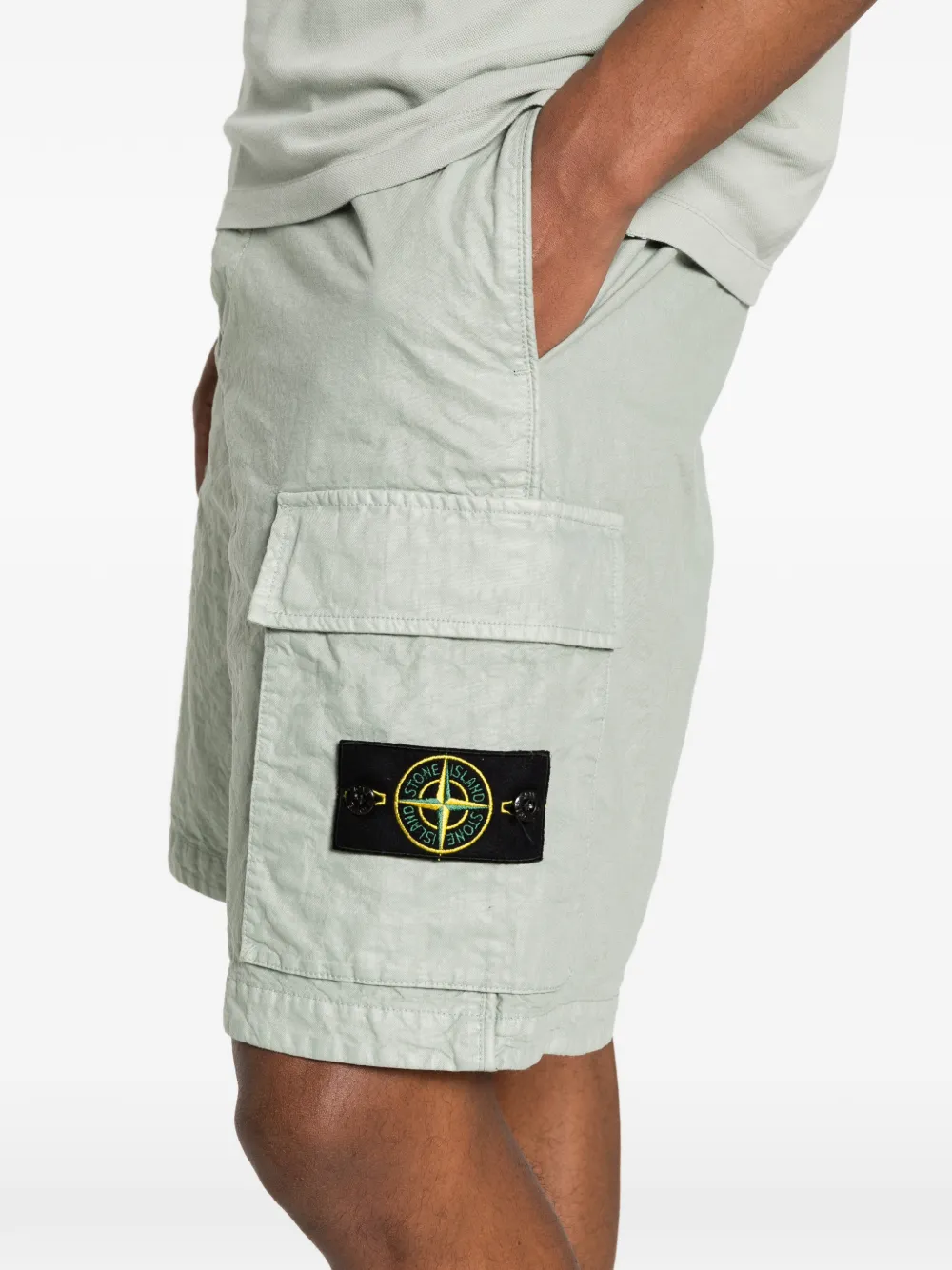 Stone Island Shorts met cargo zak Groen