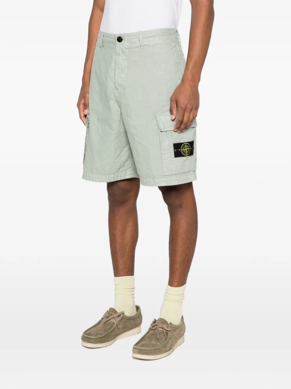 Stone Island Shorts met cargo zak Groen
