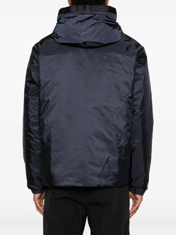 Moncler logo-tape Hooded Jacket | Blue | FARFETCH JO