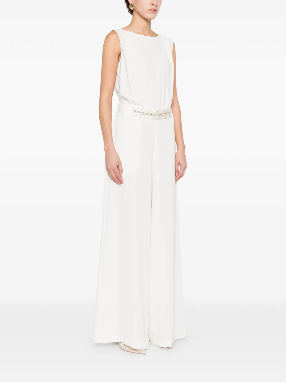  P.a.r.o.s.h. Mono Con Aplique Floral - Blanco 