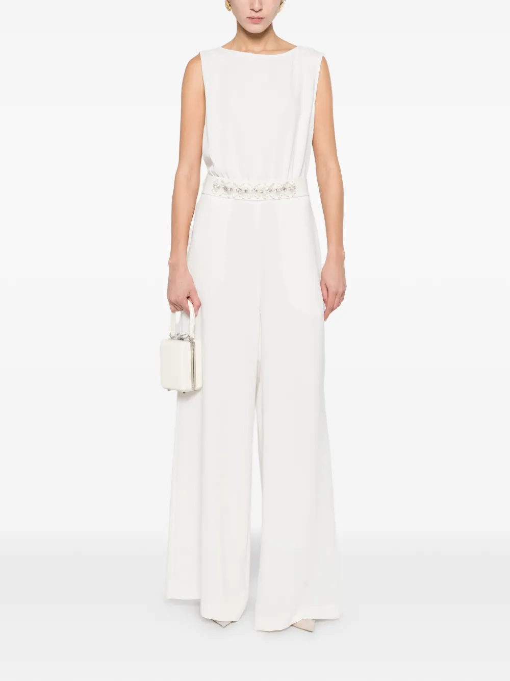  P.a.r.o.s.h. Mono Con Aplique Floral - Blanco 