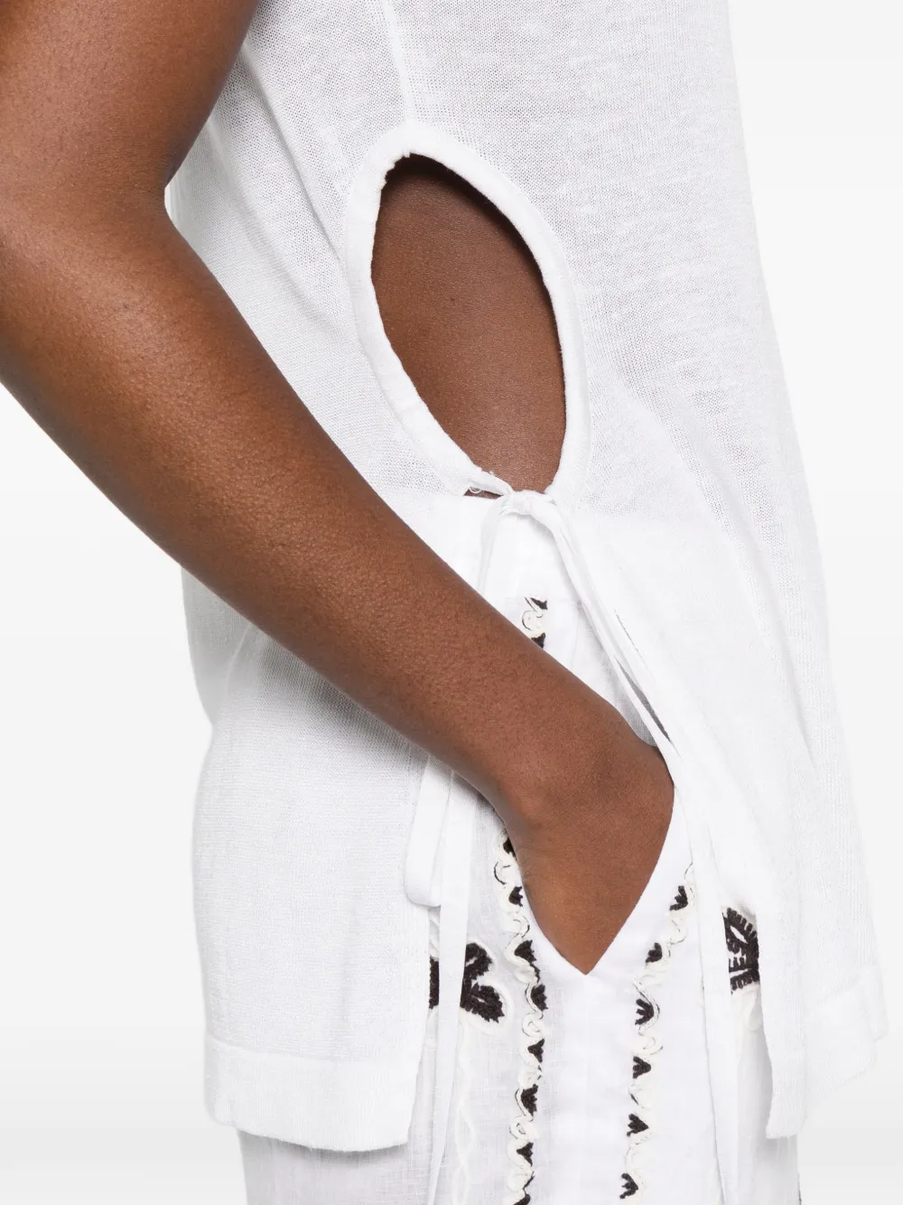 P.A.R.O.S.H. Knitwear met gestrikte zijkant Wit