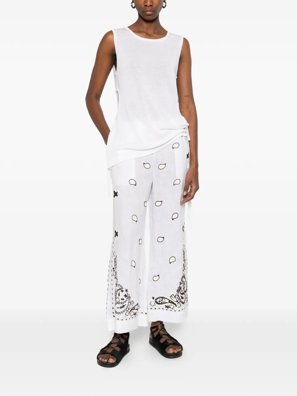  P.a.r.o.s.h. Side Tie Knitwear - White 