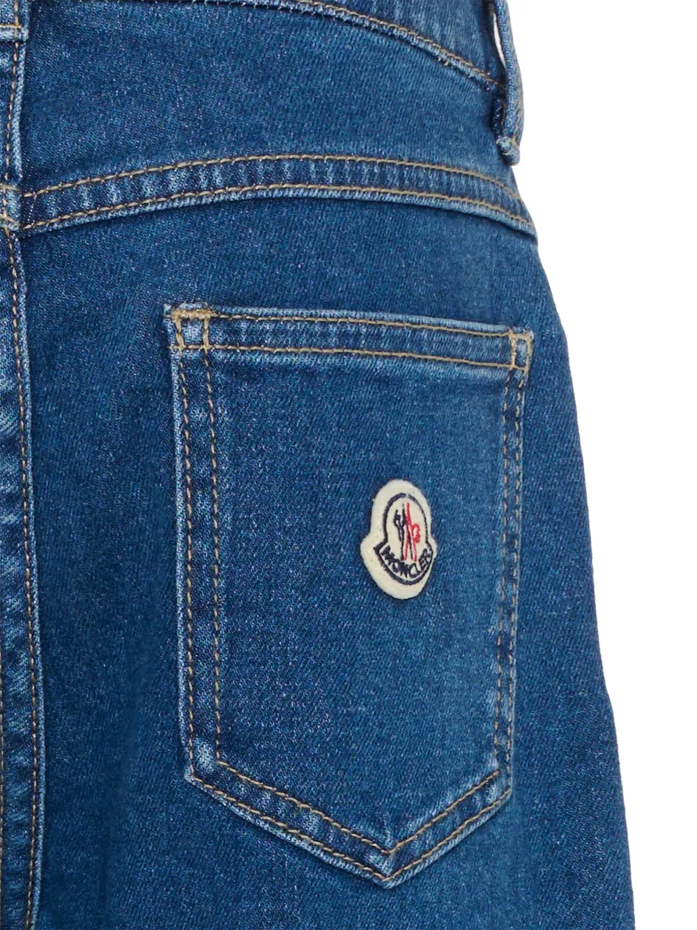  Moncler Enfant Logo Patch Jeans - Blue 