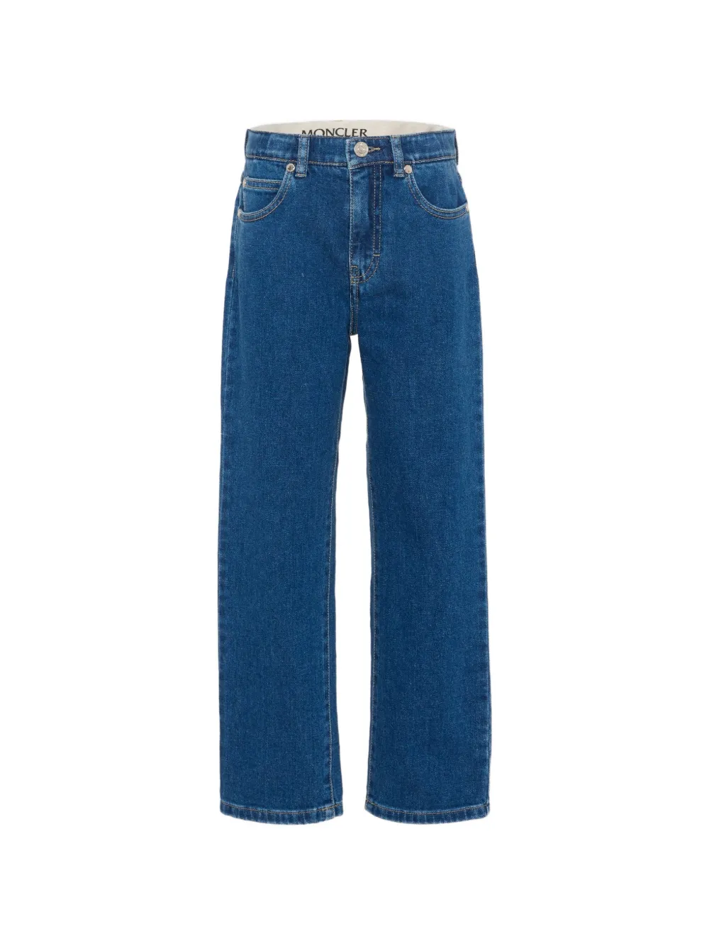 Moncler Enfant Jeans met logopatch Blauw