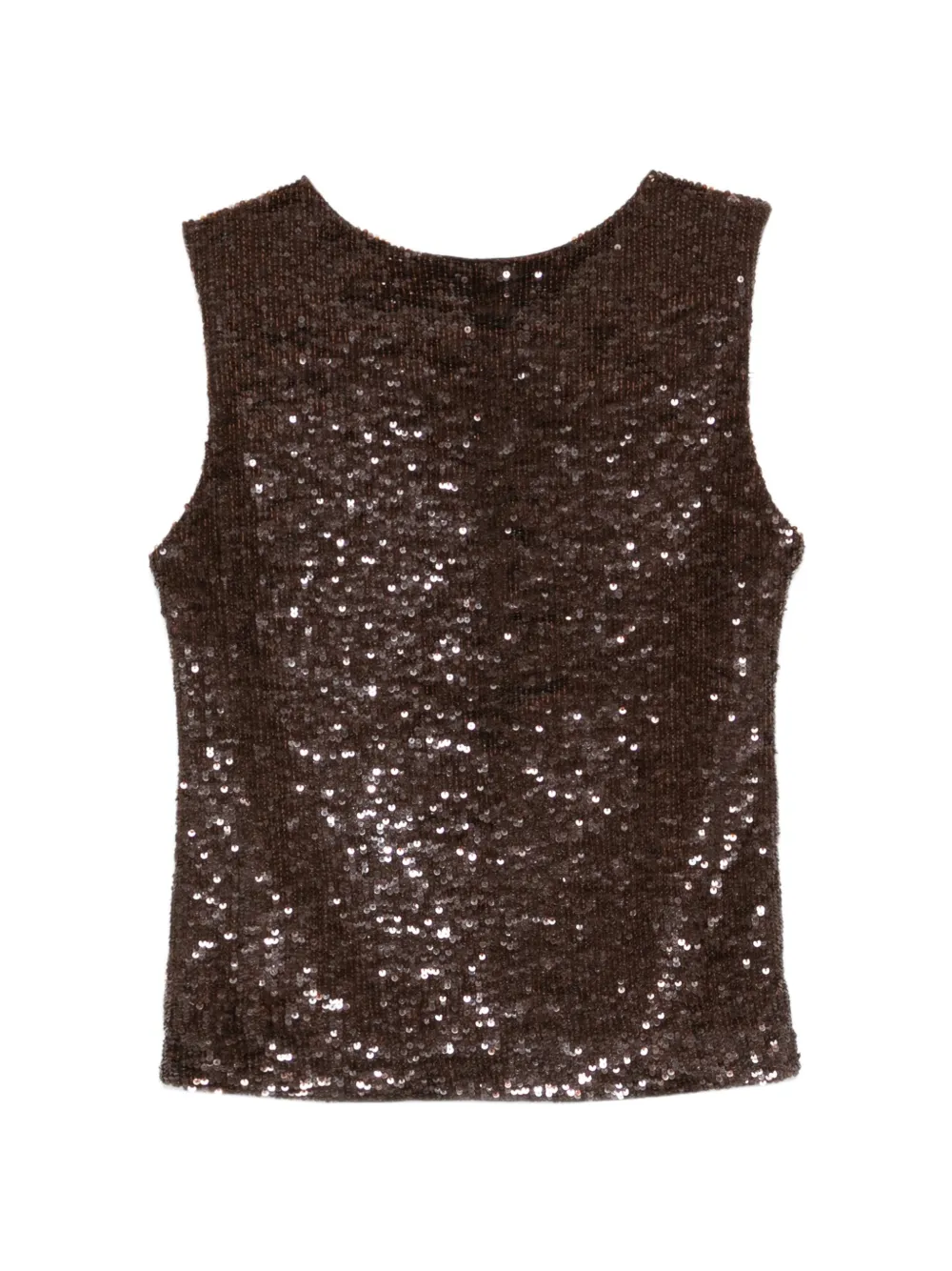  P.a.r.o.s.h. Sequin Top - Brown 
