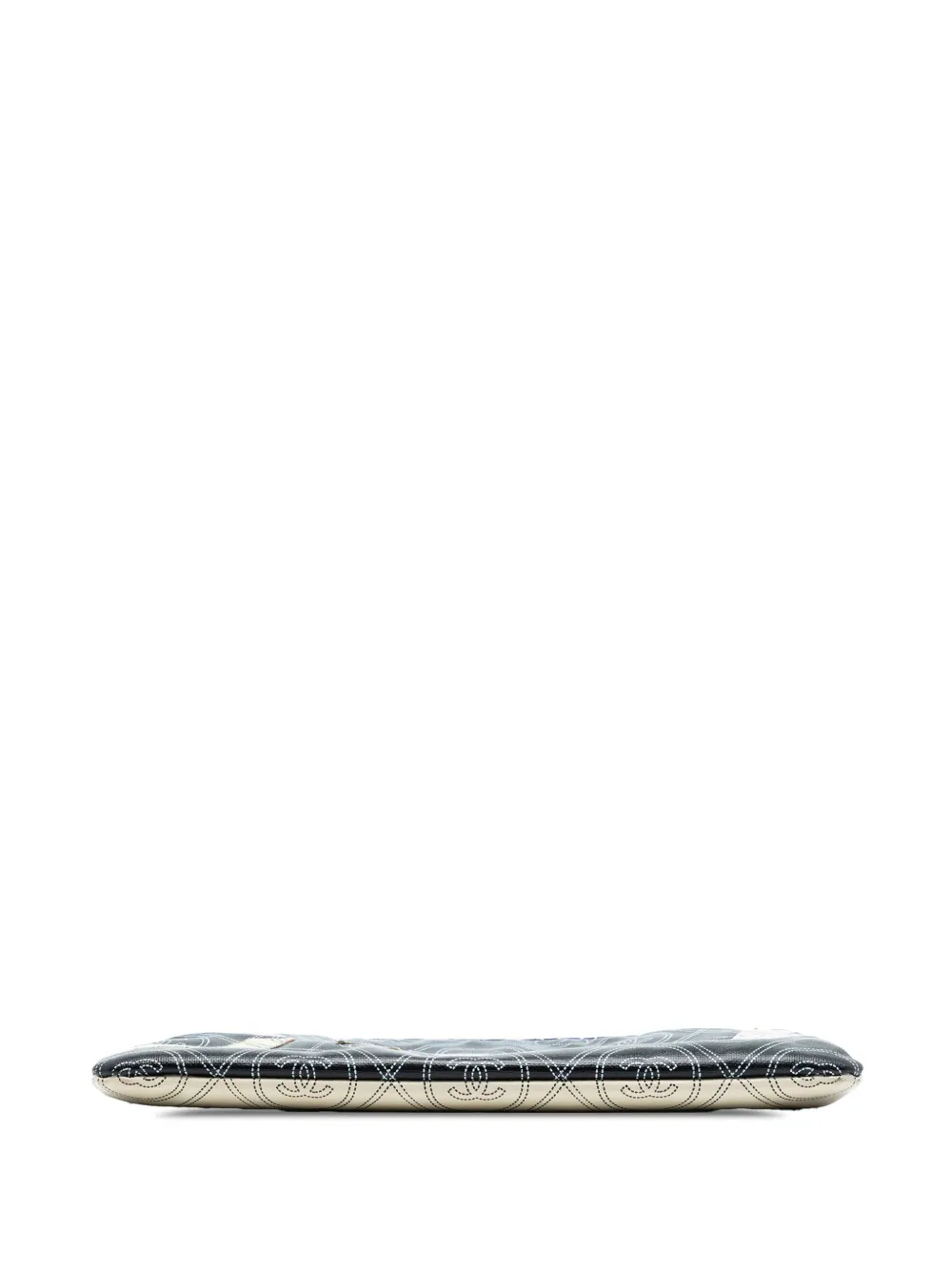 2018 Coated Canvas Camellia Logo Wristlet Clutch Bag