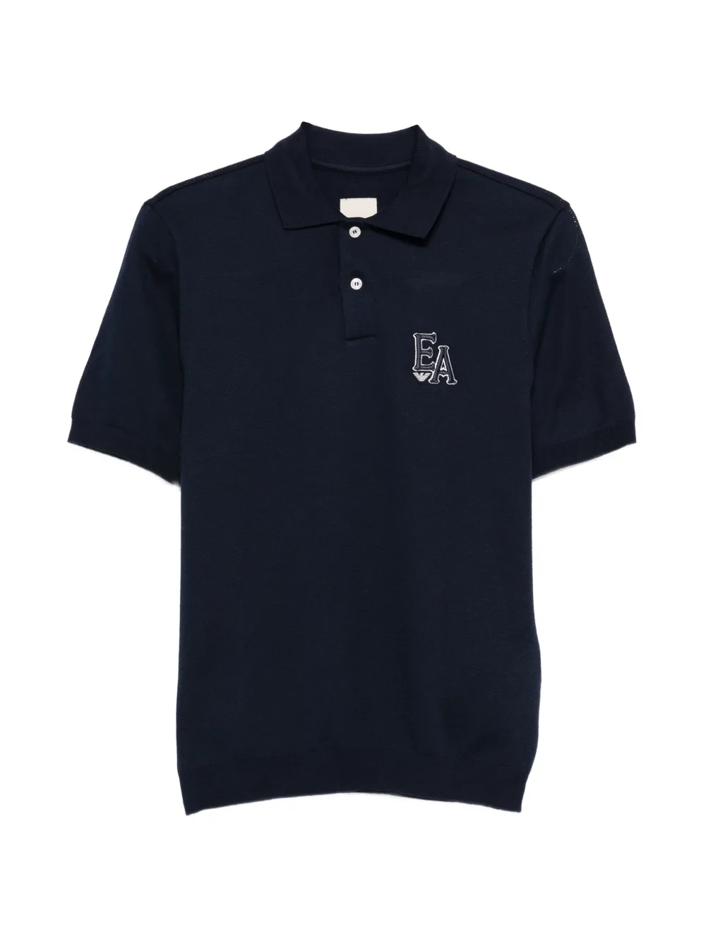 Emporio Armani logo-appliqué polo shirt - Blu