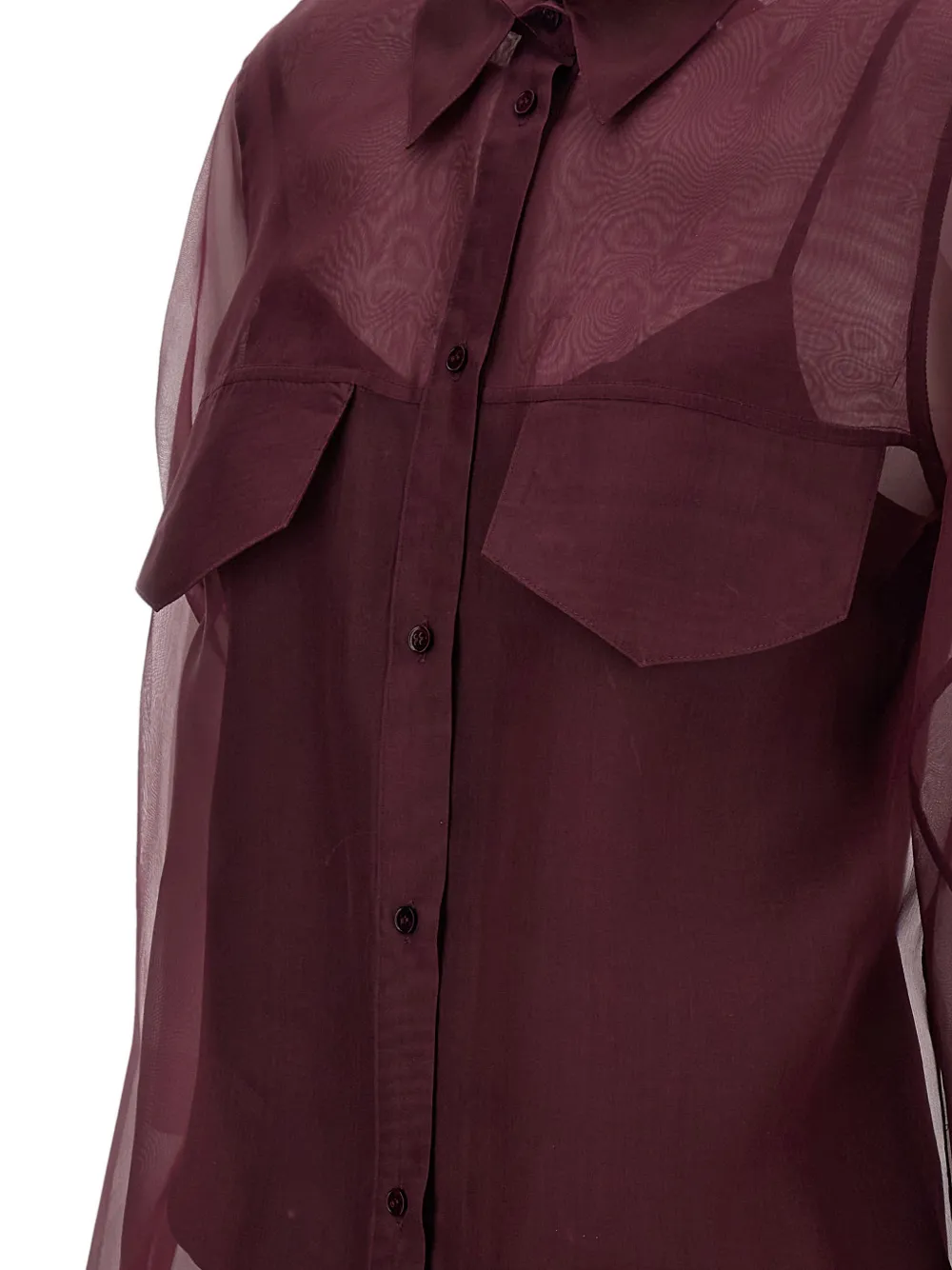 Federica Tosi blouse met zak Paars