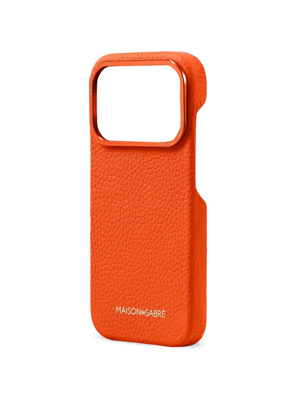  Maison De Sabré Leather Iphone 17 Pro Case - Orange 