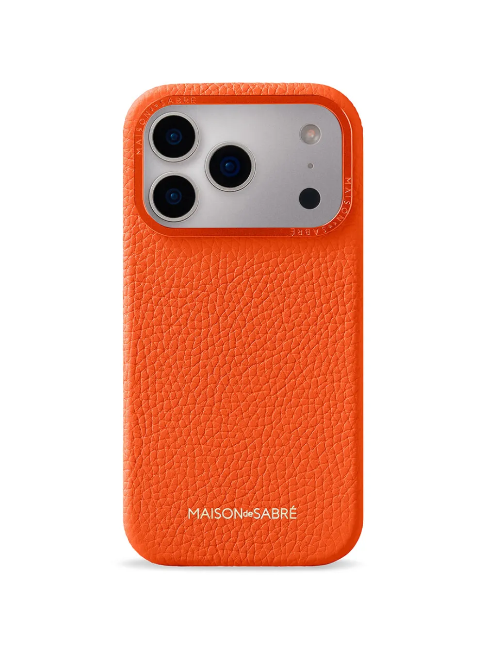 MAISON de SABRÉ leather iPhone 17 Pro case - Arancione