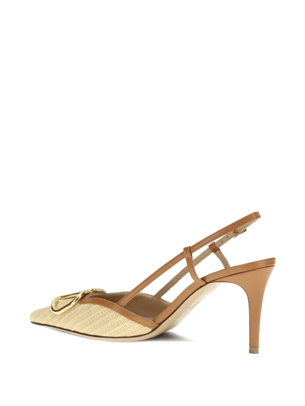 Valentino Garavani VLogo signature slingback pumps Beige