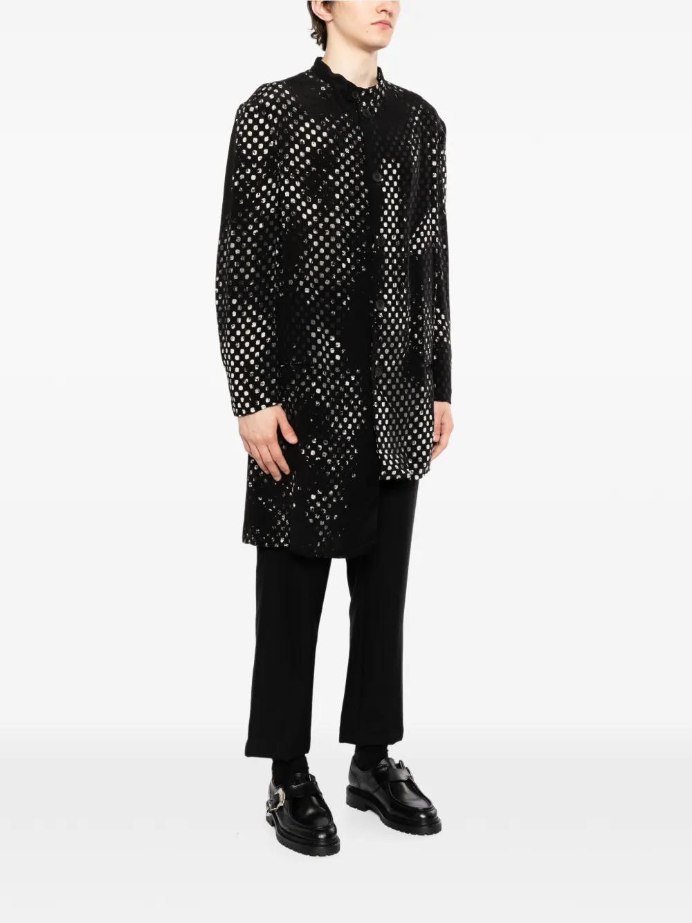 Yohji Yamamoto Jack met patroon Zwart