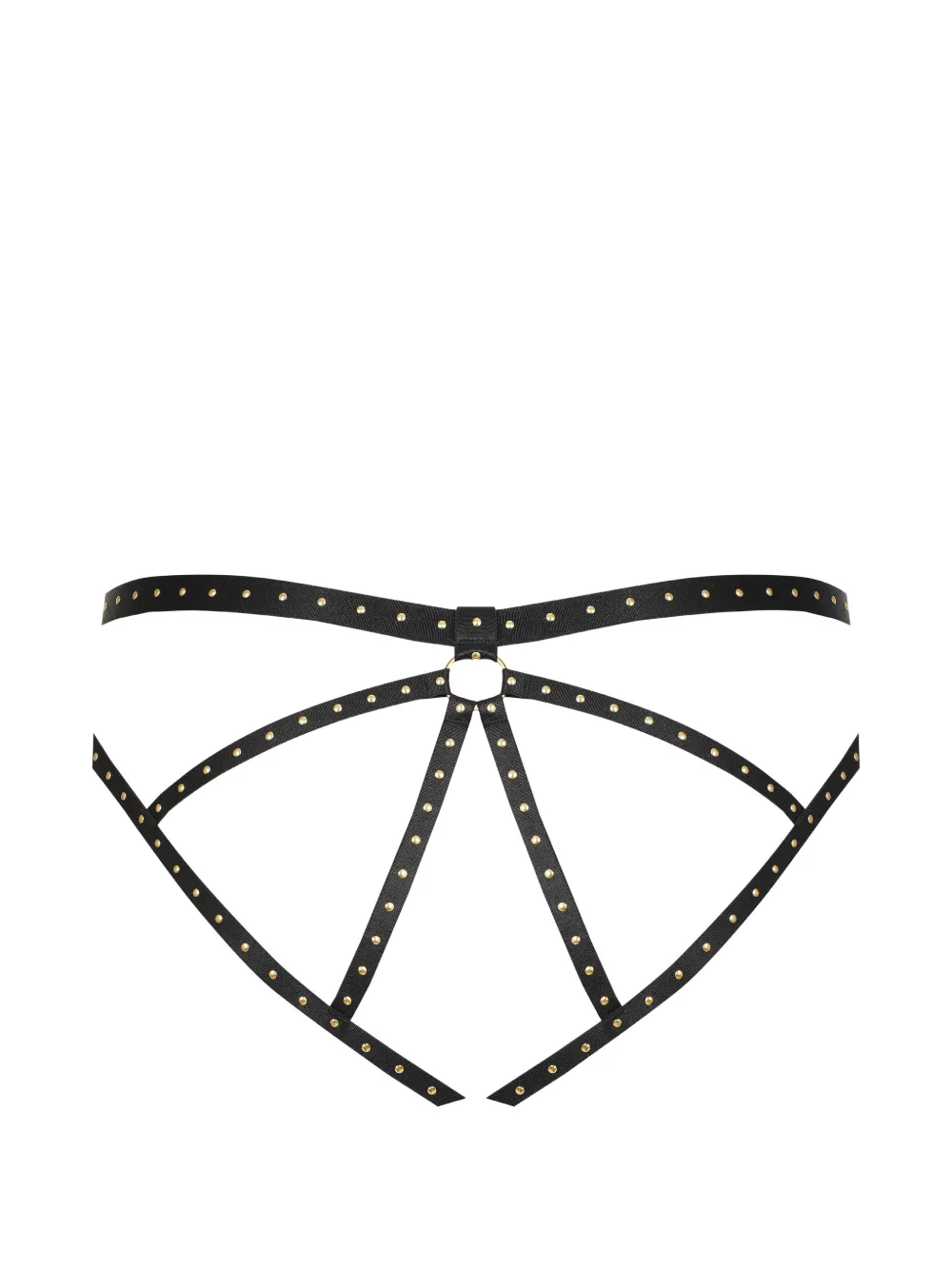 Maison Close Slip met studs en uitgesneden details Zwart