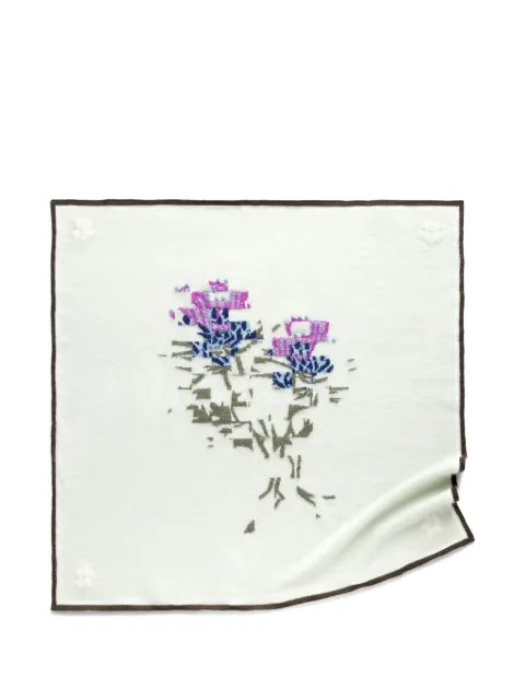 Barrie kashmirtørklæde med tidselmotiv