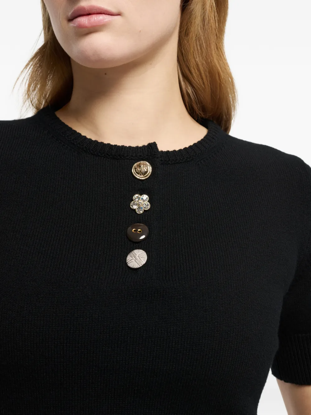 Jewelled Buttons Top