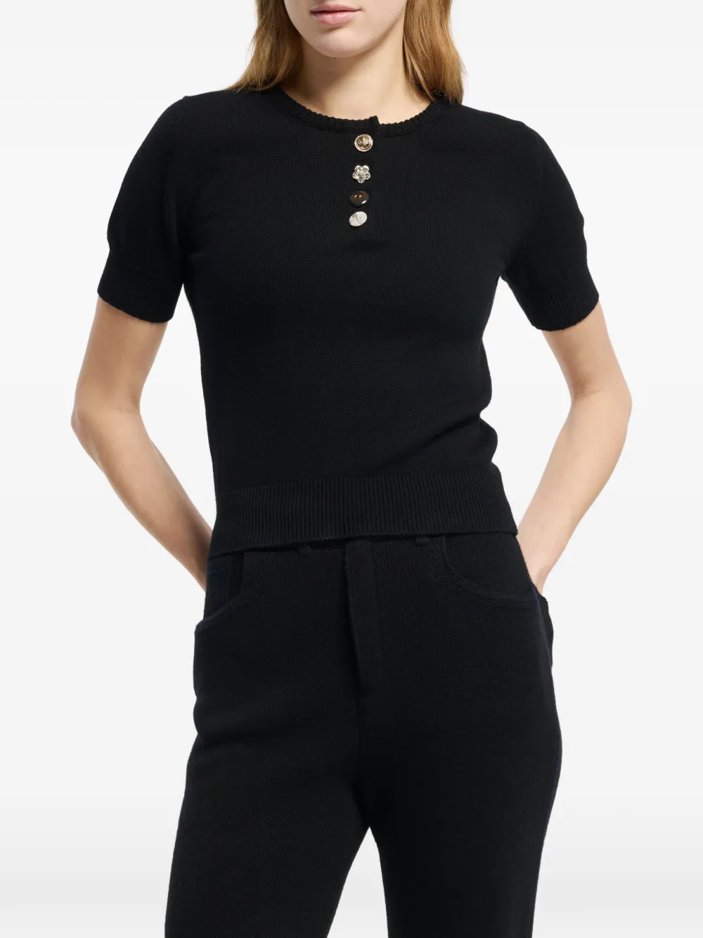 Jewelled Buttons Top