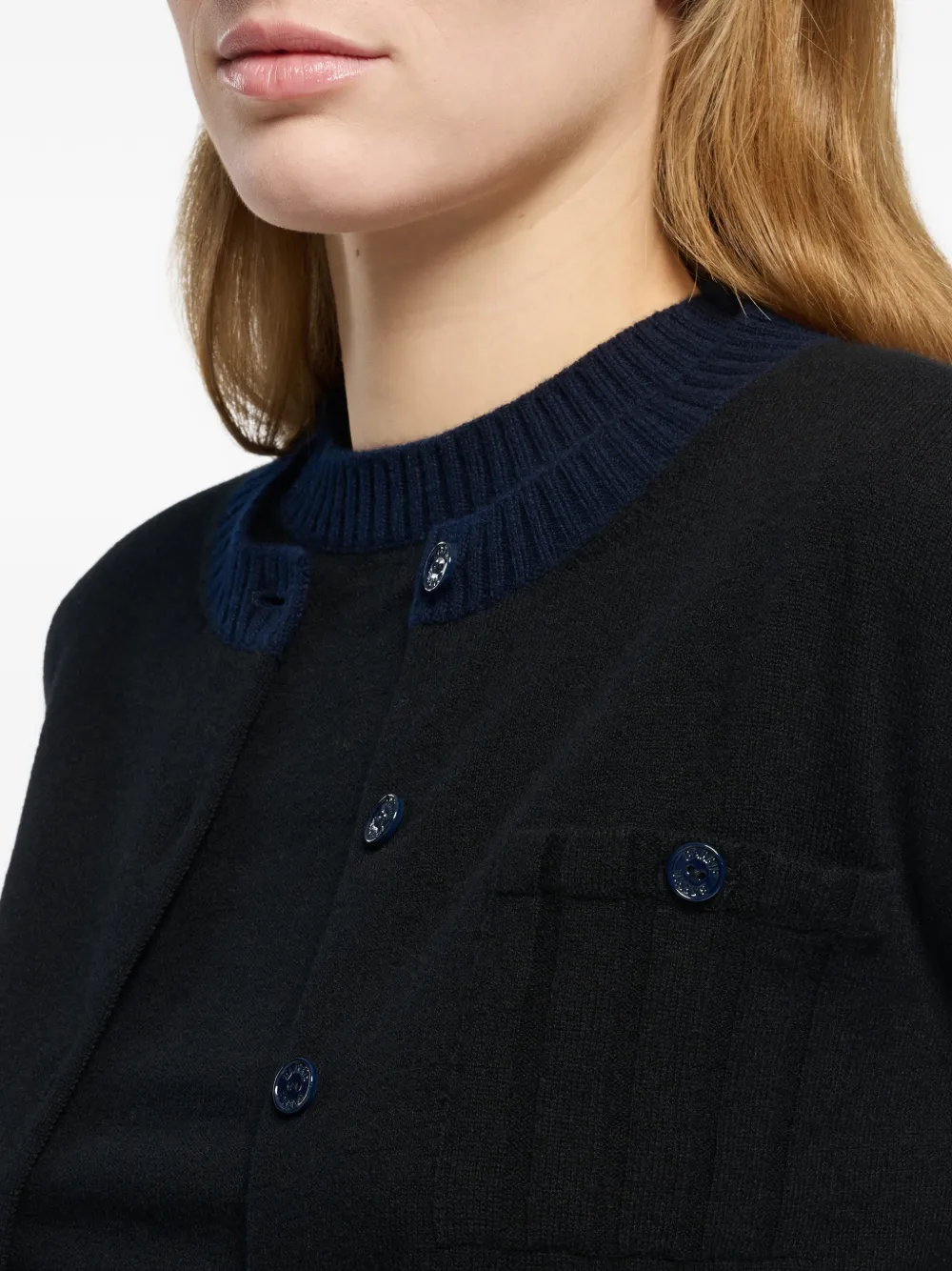 Barrie Geribbeld vest Zwart