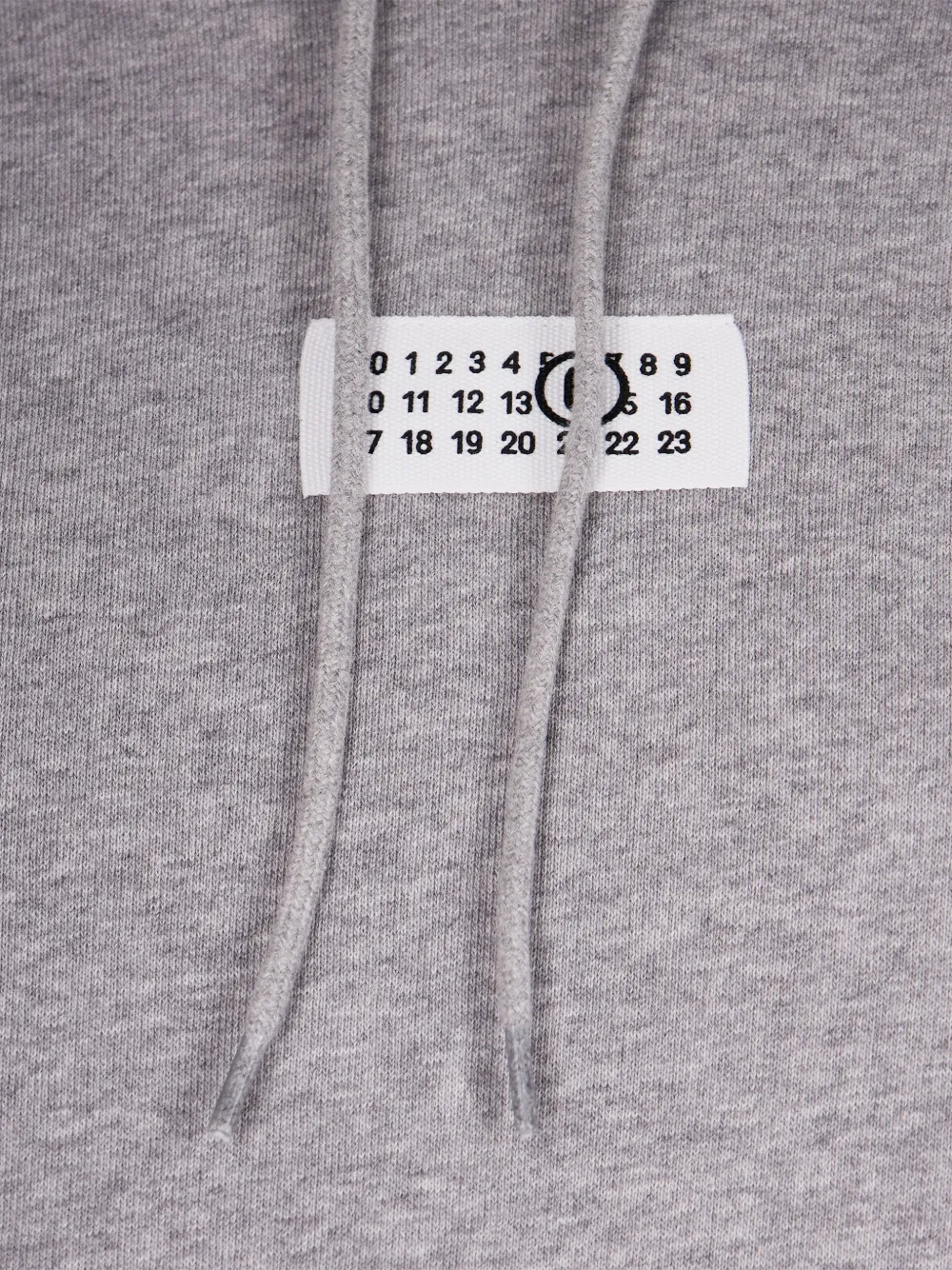  Mm6 Maison Margiela Numbers-patch Hoodie - Grey 