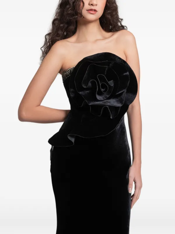 gemy maalouf beaded strapless dress Gemy Maalouf Beaded Strapless Maxi Dress