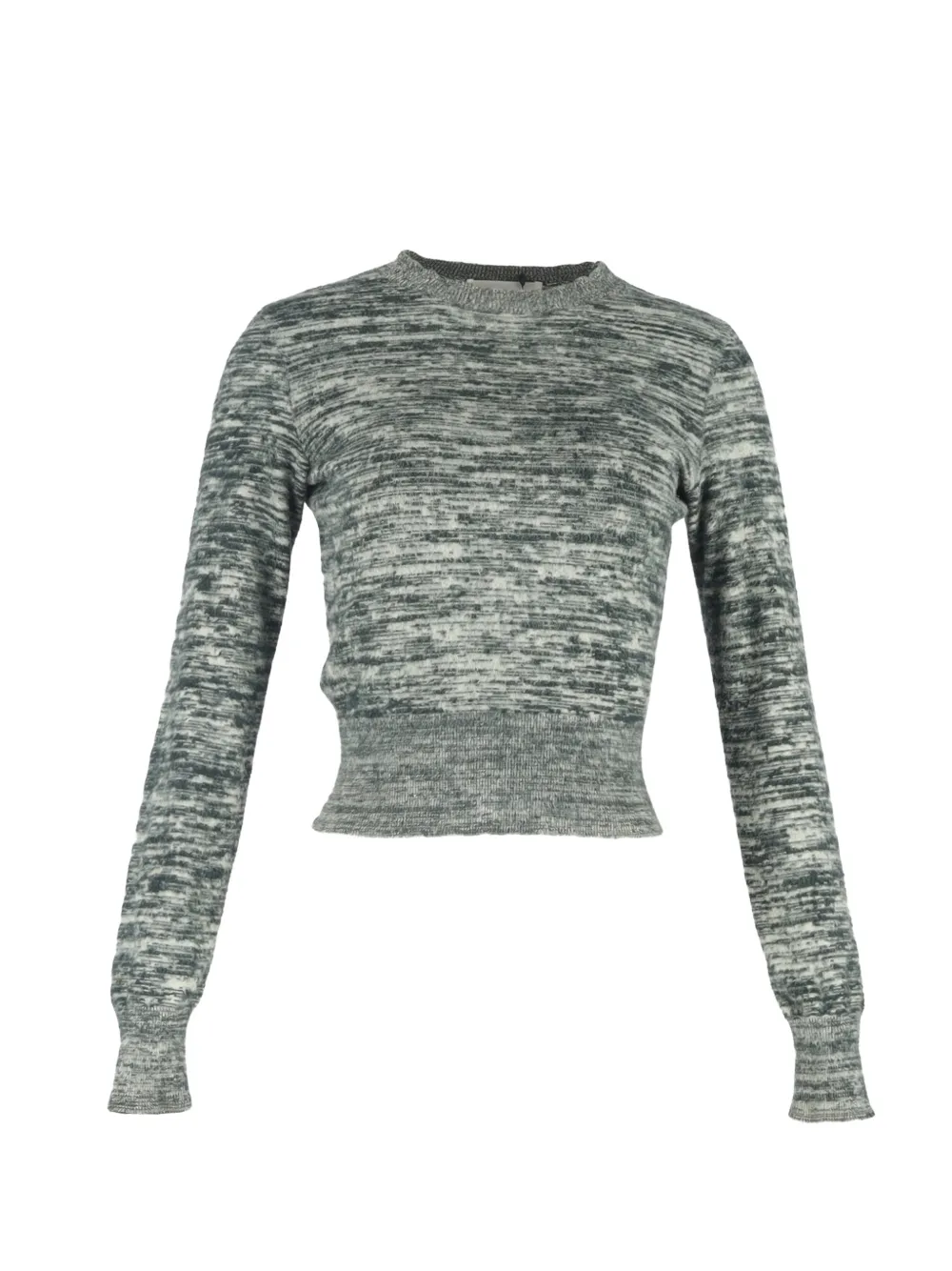 Victoria Beckham cropped marled sweater - Grigio