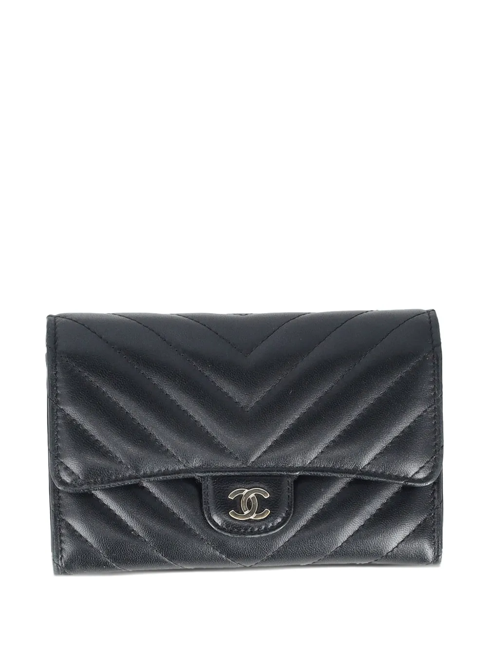 CHANEL Pre-Owned chevron classic flap wallet - Nero
