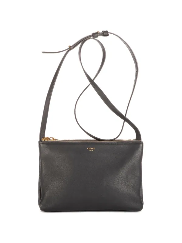 Celine Pre-owned Small Trio Shoulder Bag in Grey