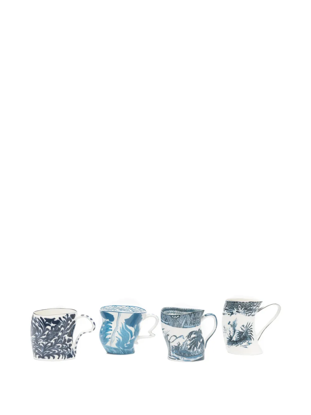 Seletti x Dieael Porzellantassen (4er-Set) - Weiß