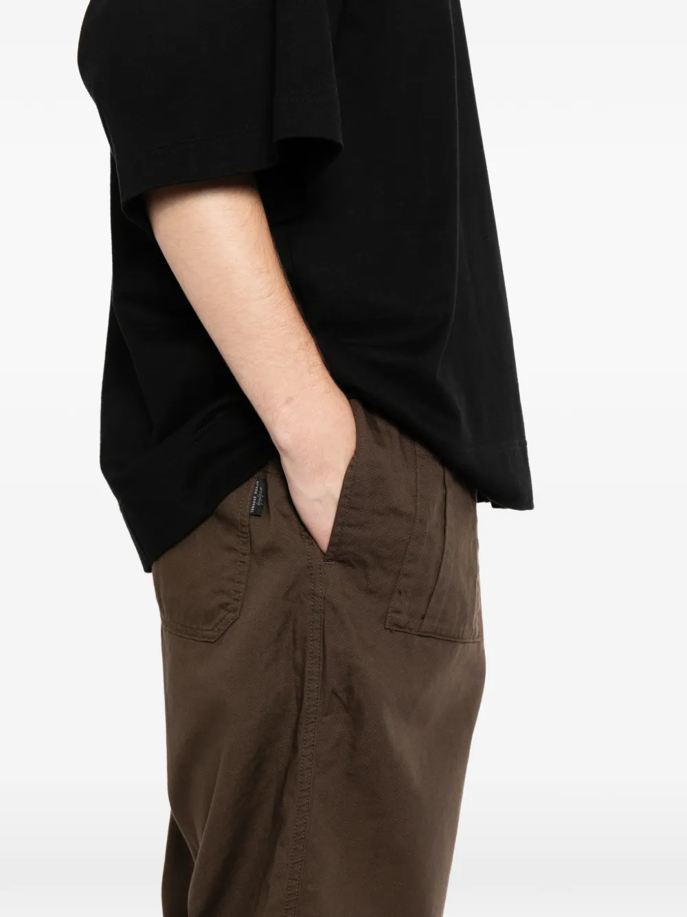 Yohji Yamamoto Broek met toelopende pijpen Bruin