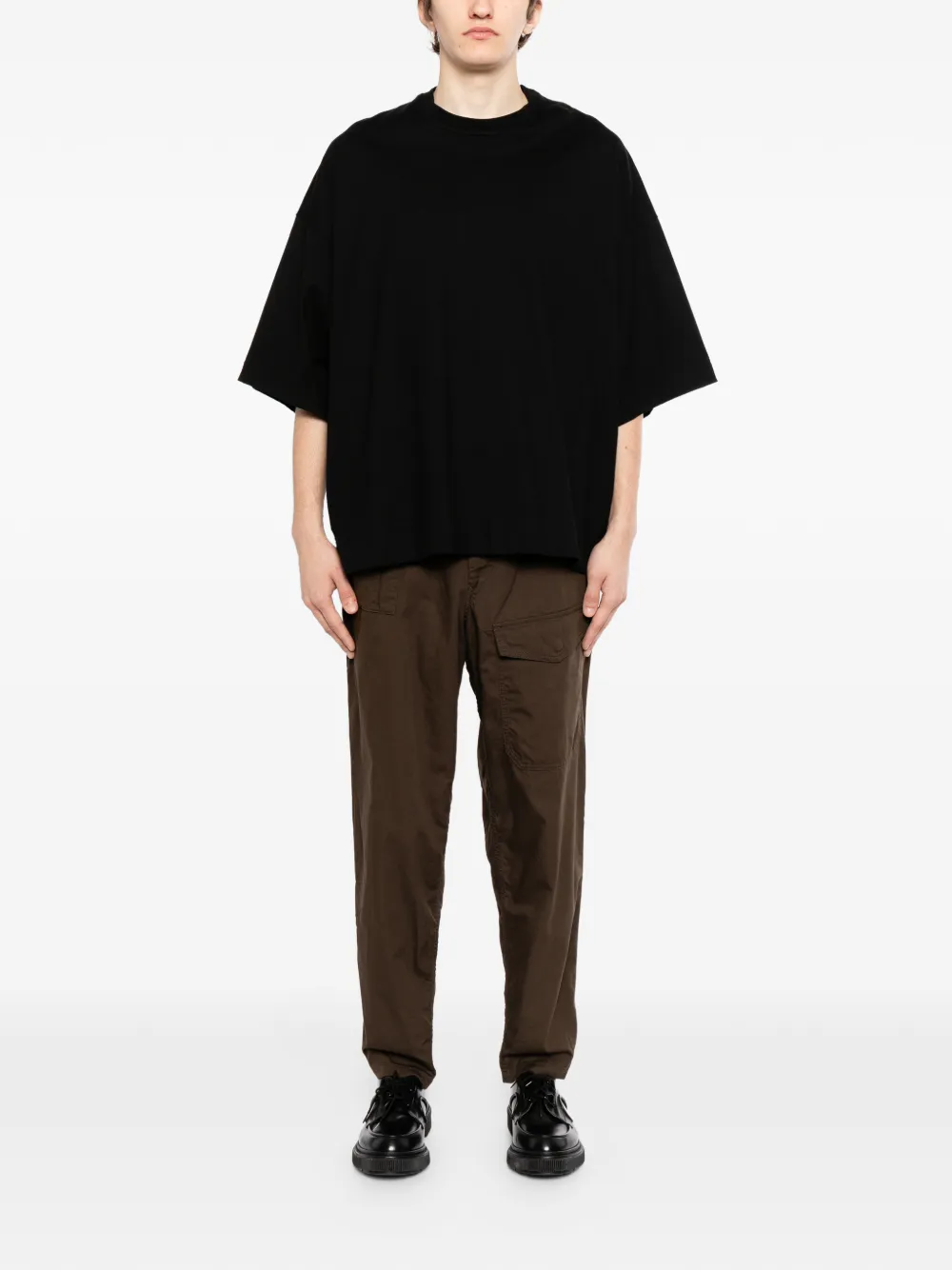 Yohji Yamamoto Broek met toelopende pijpen Bruin