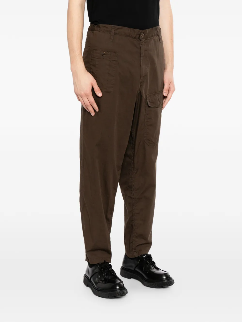 Yohji Yamamoto Broek met toelopende pijpen Bruin