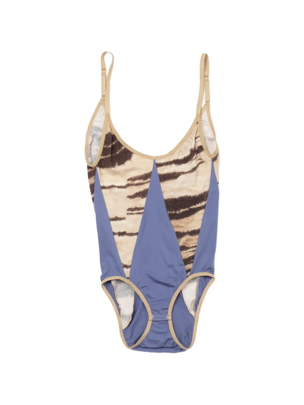 Baserange tiger-print net body - Blau