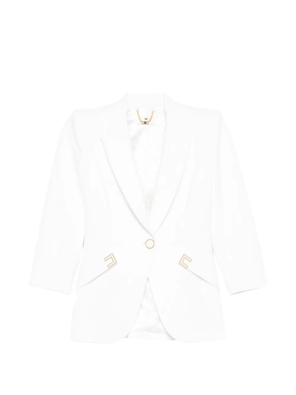 Elisabetta Franchi gold-tone trim jacket - Bianco