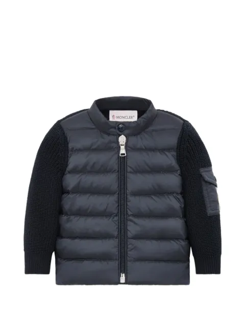 Moncler Enfant cardigan à empiècements matelassés