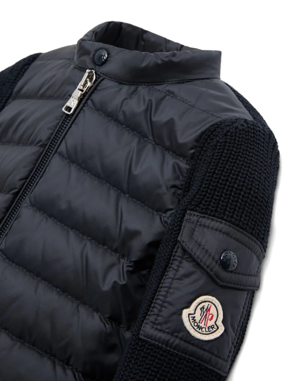 Moncler Enfant Vest met gewatteerd vlak Blauw
