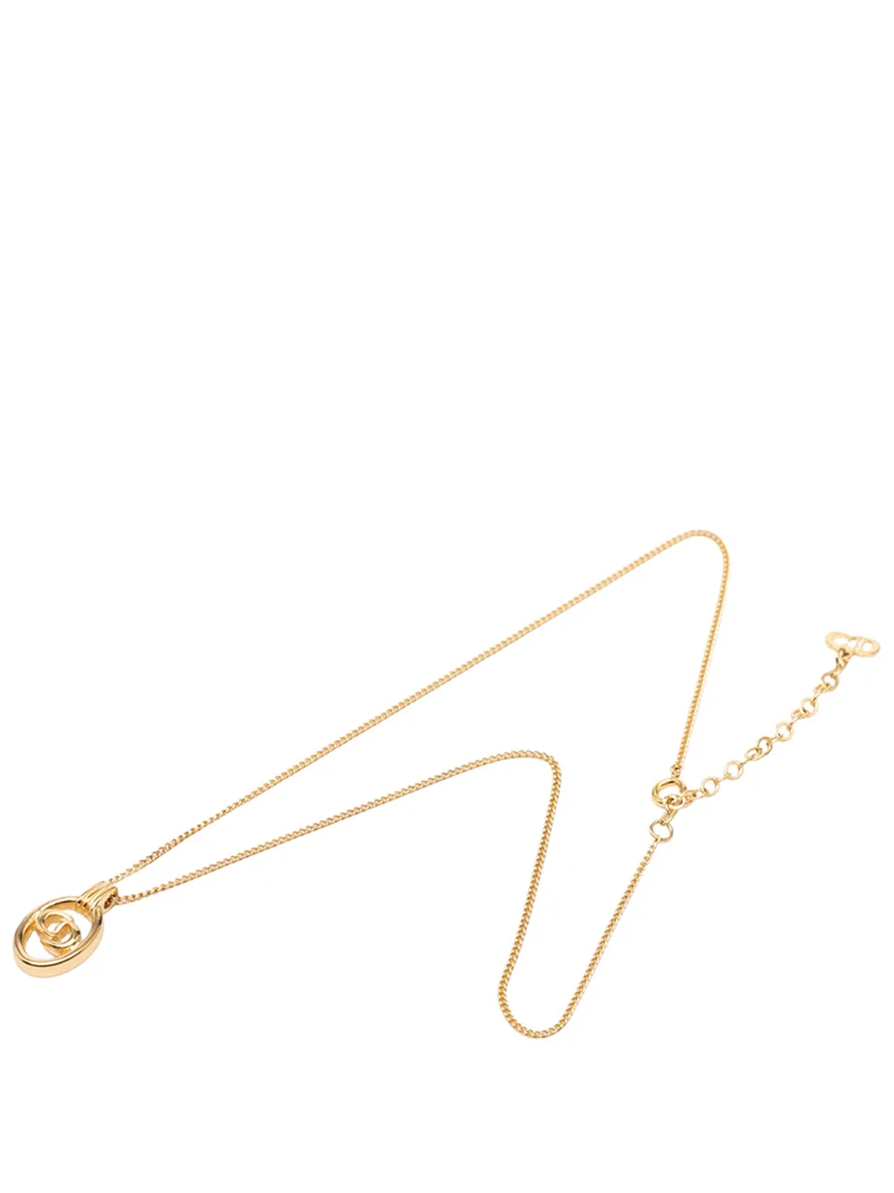 Christian Dior Pre-Owned 20th Century Gold Plated CD Logo Pendant Necklace costume necklace - Oro