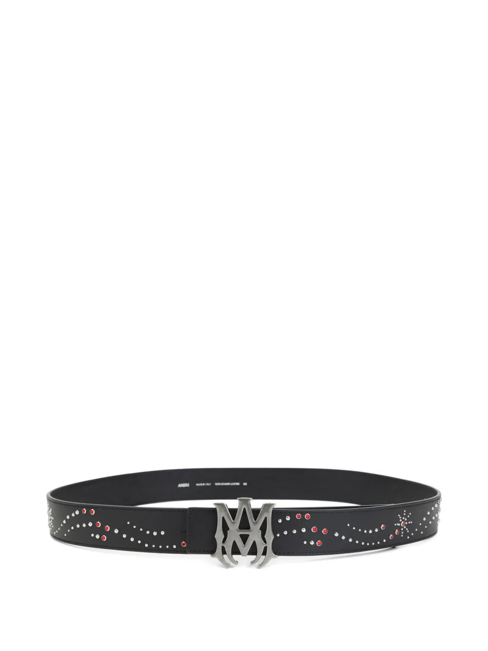 AMIRI studded logo buckle belt - Nero