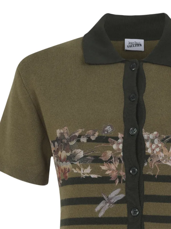 Jean Paul Gaultier floral-print Striped Playsuit | Green | FARFETCH